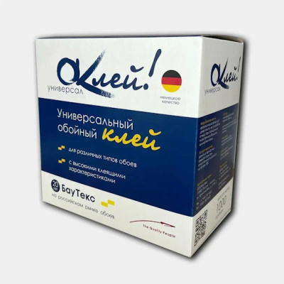 Cухой обойный клей «ОКлей Универсал» подходит для всех видов обоев: стеклотканевых, бумажных, флизелиновых, виниловых и всех видов тяжелых обоев. Площадь оклеивания зависит от вида обоев: 200 грамм – 25-65 кв.м.; 400 грамм – 50-125 кв.м.; 1000 грамм – 100 – 320 кв.м.